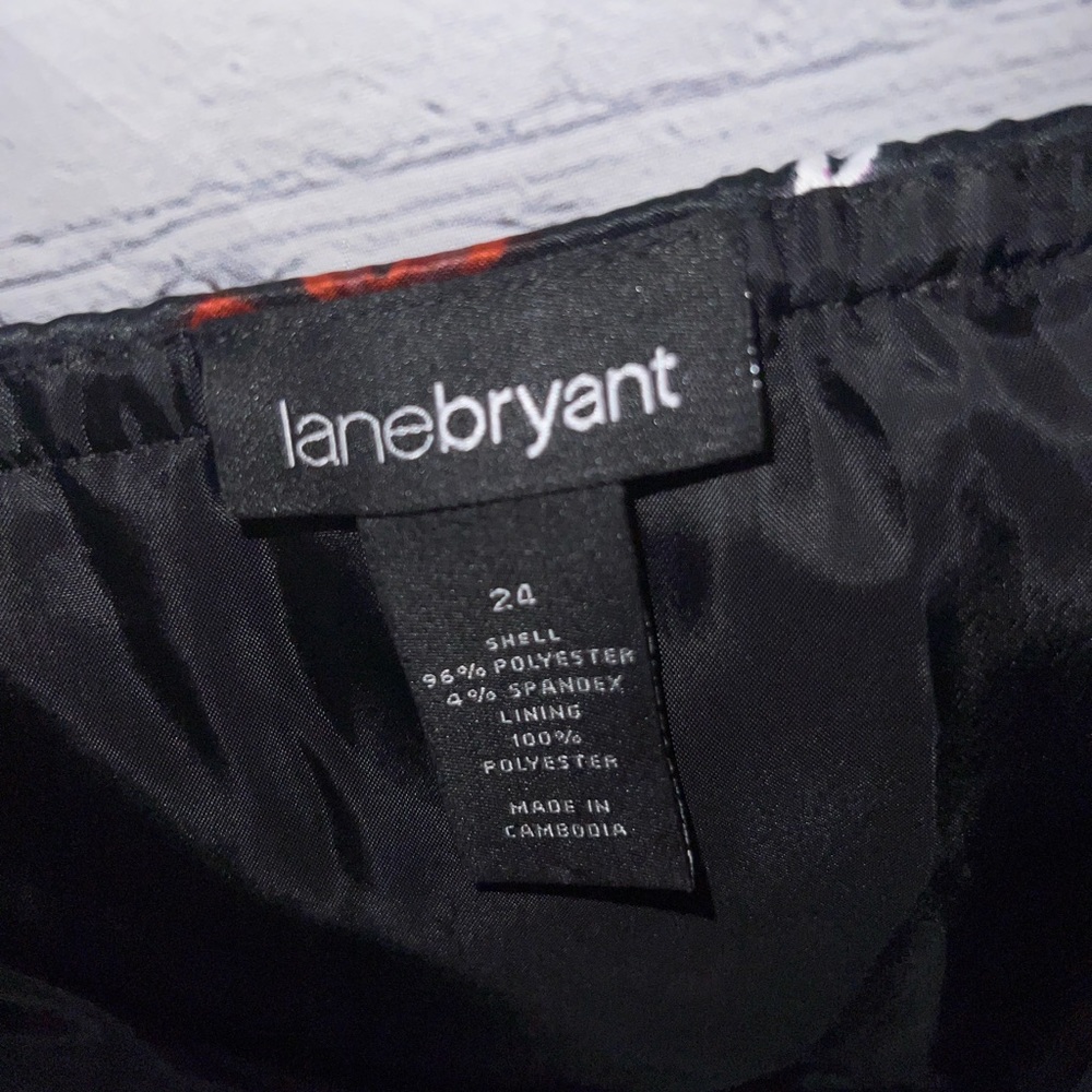 lane bryant black, red & pink floral dress size 24 - Picture 8 of 12